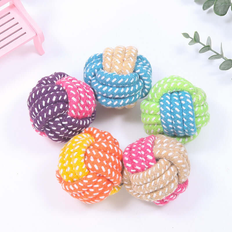 Interactive Rope Ball – Chew, Play, Clean Teeth for All Dogs!