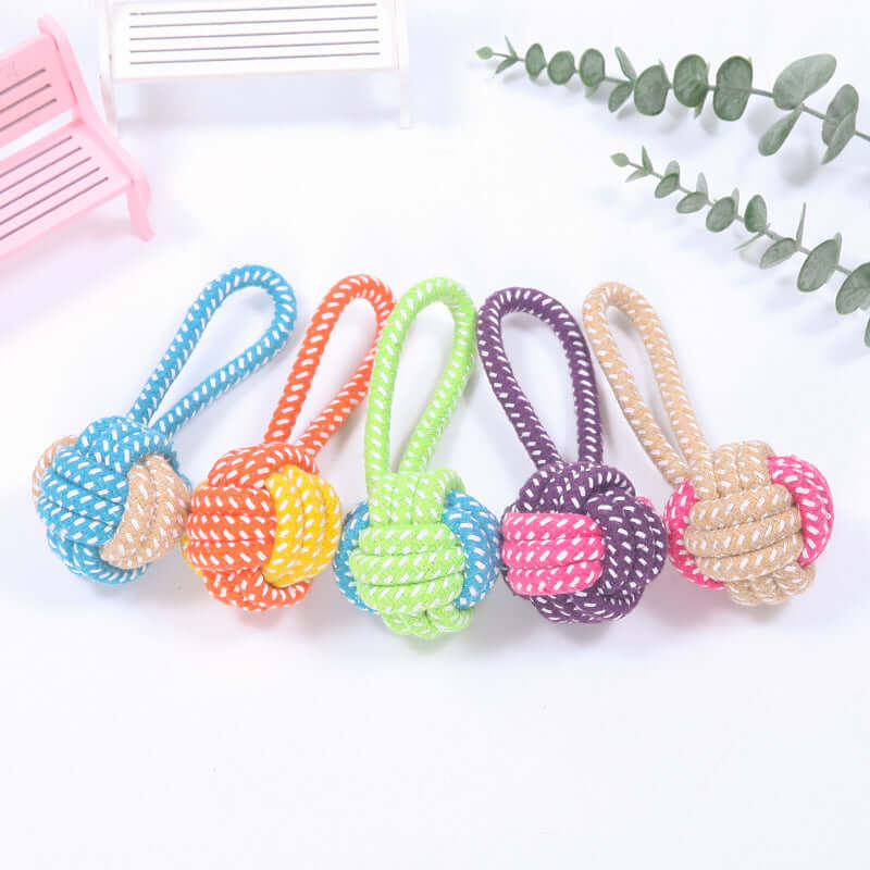 Interactive Rope Ball – Chew, Play, Clean Teeth for All Dogs!