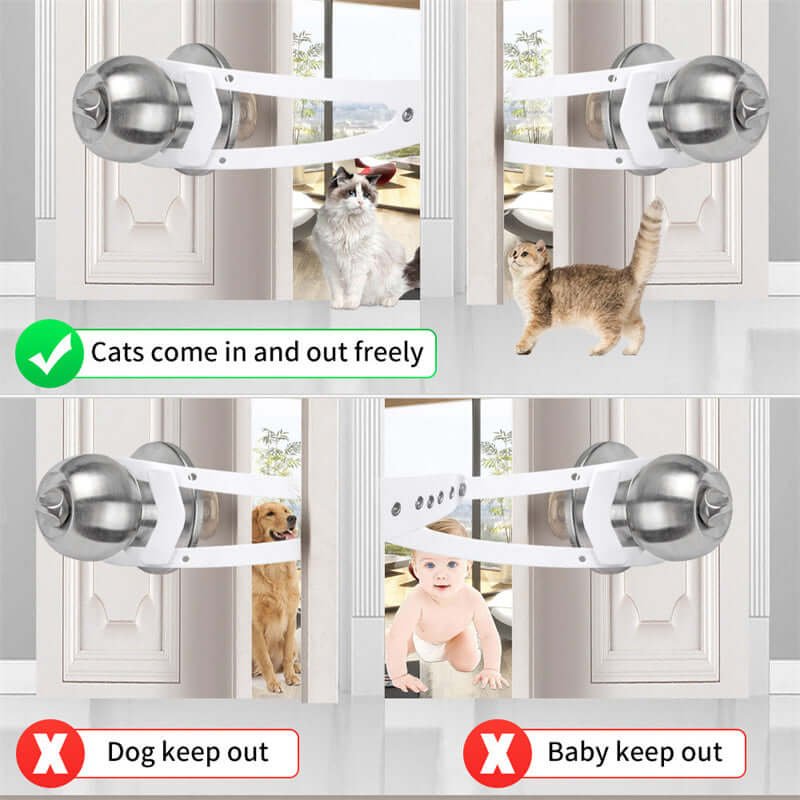 Adjustable Door Latch – Keeps Dogs Out, Easy Access for Cats