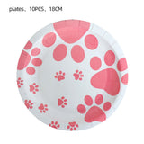 Dog Paw Party Tableware Set – Perfect for Pet Celebrations