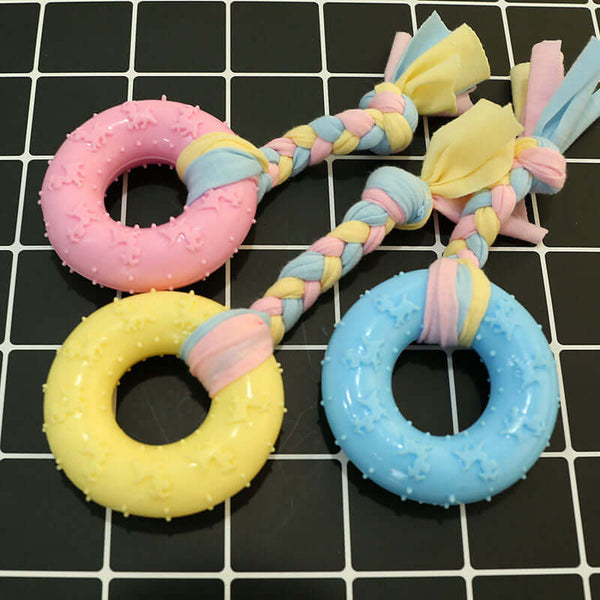 Colorful Rubber Chew Toy – Safe & Durable for Puppies