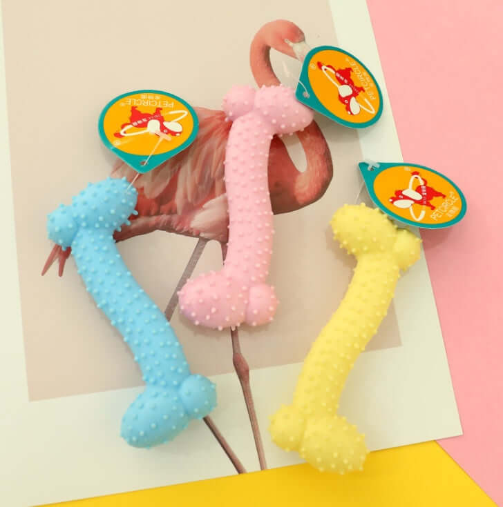Colorful Rubber Chew Toy – Safe & Durable for Puppies