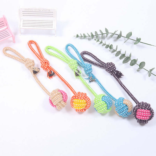 Interactive Rope Ball – Chew, Play, Clean Teeth for All Dogs!