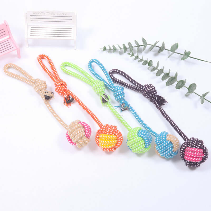 Interactive Rope Ball – Chew, Play, Clean Teeth for All Dogs!