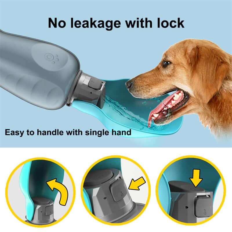 Portable Leakproof 800ml Dog Water Bottle