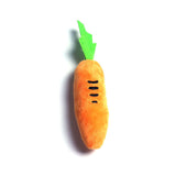 Plush Carrot Chew Toy – Squeaky, Soft & Durable for Pets
