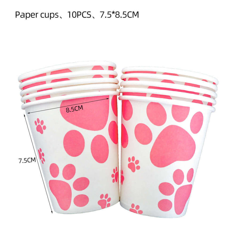 Dog Paw Party Tableware Set – Perfect for Pet Celebrations