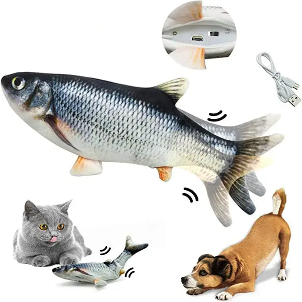 Interactive Floppy Fish Pet Toy – USB Rechargeable & Realistic