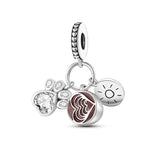 925 Silver Dog Charms: Paw, Bone & Bulldog Beads