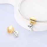 925 Silver Dog Charms: Paw, Bone & Bulldog Beads