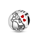925 Silver Dog Charms: Paw, Bone & Bulldog Beads