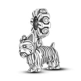 925 Silver Dog Charms: Paw, Bone & Bulldog Beads