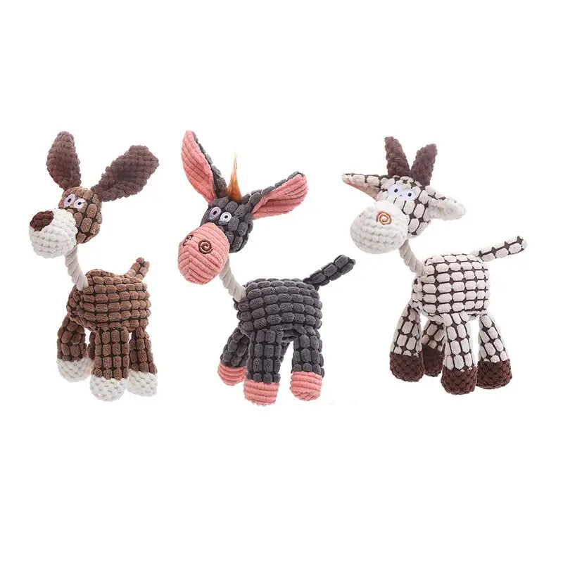 Durable Donkey Dog Toy – Bite-Resistant with Squeaker Fun
