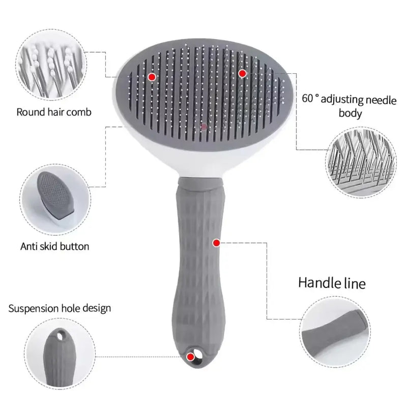 Pet Brush: Grooming & Hair Removal for Dogs & Cats