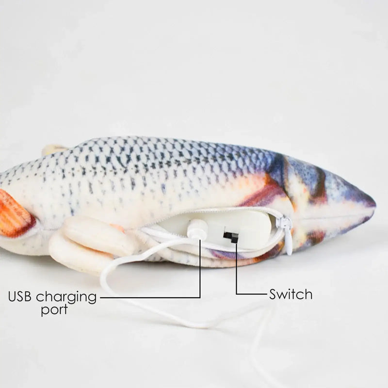 Interactive Floppy Fish Pet Toy – USB Rechargeable & Realistic