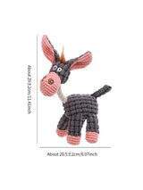 Durable Donkey Dog Toy – Bite-Resistant with Squeaker Fun