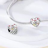 925 Silver Dog Charms: Paw, Bone & Bulldog Beads
