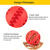 Dog Food Ball Pet Dog Toy Interactive Rubber Balls for Small Large Dogs Puppy Cat Chewing Toys Pet Tooth Cleaning - Bark Adventure Shop