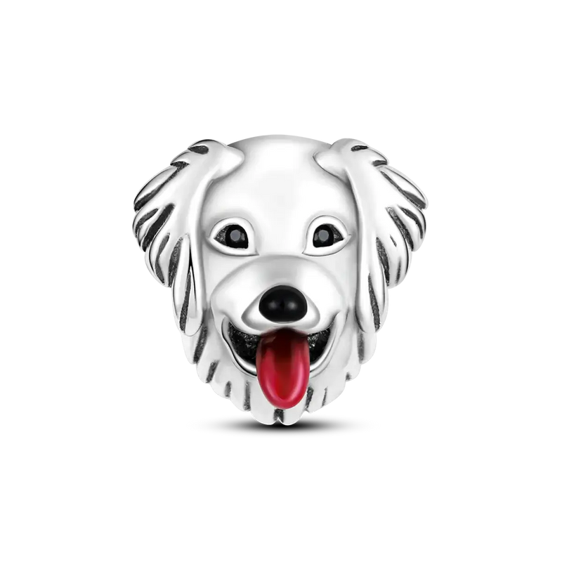 925 Silver Dog Charms: Paw, Bone & Bulldog Beads