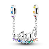 925 Silver Dog Charms: Paw, Bone & Bulldog Beads