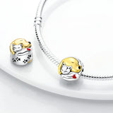 925 Silver Dog Charms: Paw, Bone & Bulldog Beads