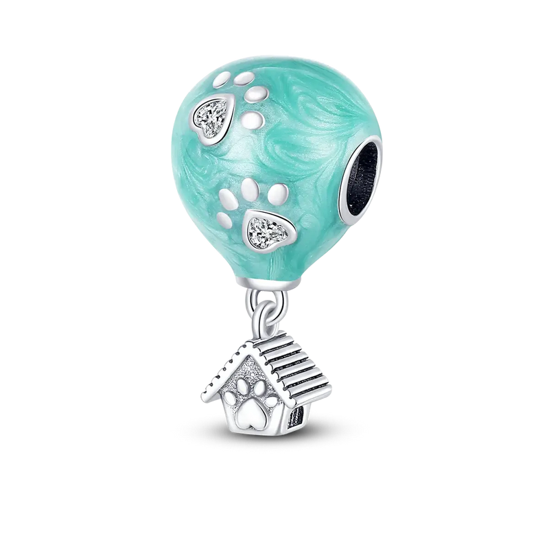 925 Silver Dog Charms: Paw, Bone & Bulldog Beads