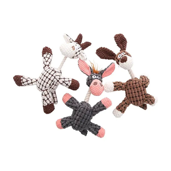Durable Donkey Dog Toy – Bite-Resistant with Squeaker Fun