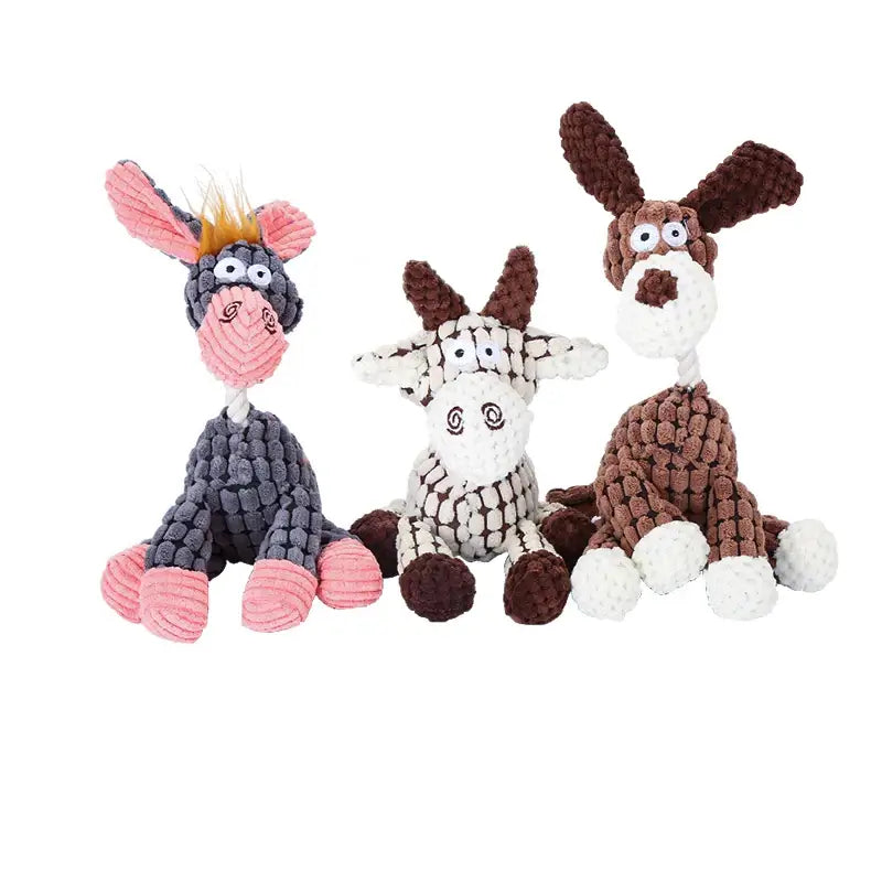 Durable Donkey Dog Toy – Bite-Resistant with Squeaker Fun