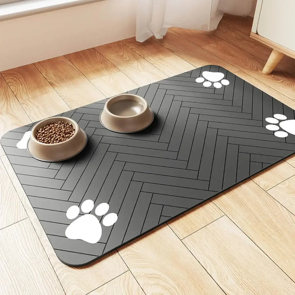Absorbent Pet Feeding Mat – Clean, Dry, Non-Slip Solution!