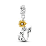 925 Silver Dog Charms: Paw, Bone & Bulldog Beads