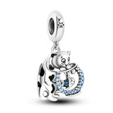 925 Silver Dog Charms: Paw, Bone & Bulldog Beads