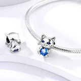 925 Silver Dog Charms: Paw, Bone & Bulldog Beads