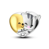 925 Silver Dog Charms: Paw, Bone & Bulldog Beads