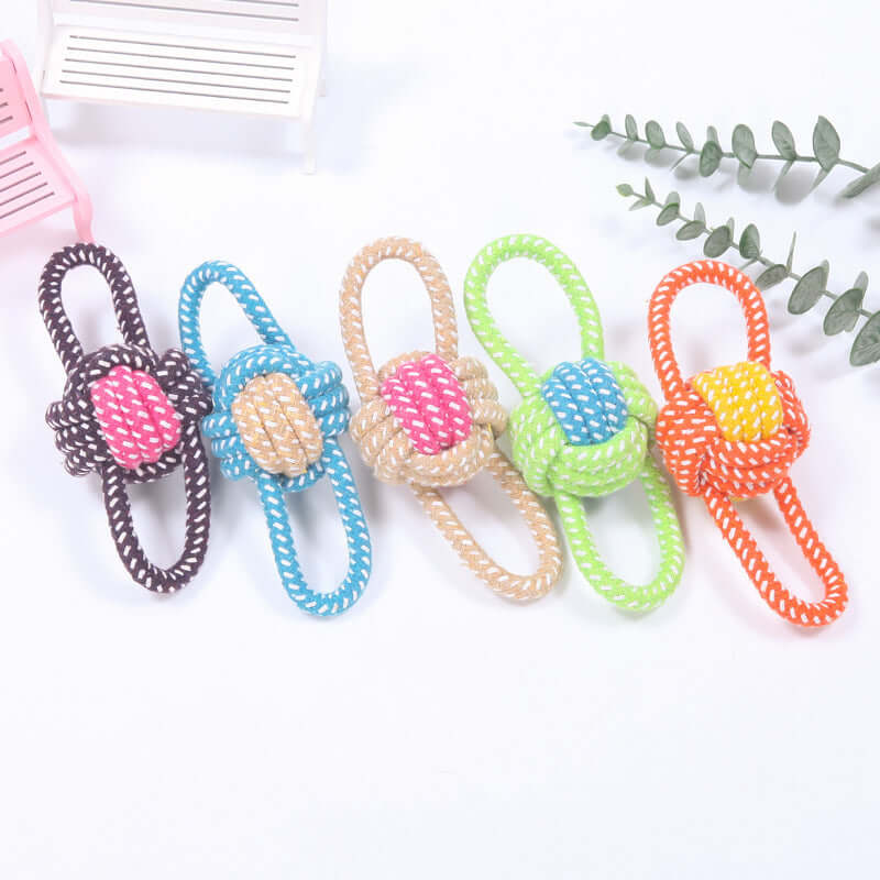 Interactive Rope Ball – Chew, Play, Clean Teeth for All Dogs!