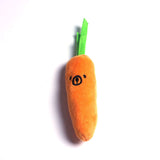 Plush Carrot Chew Toy – Squeaky, Soft & Durable for Pets