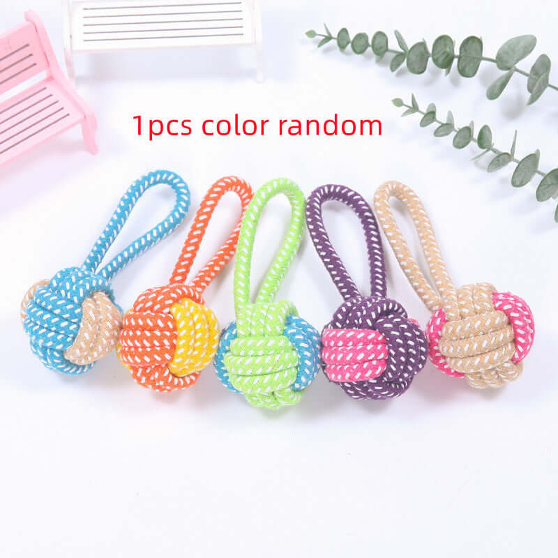 Interactive Rope Ball – Chew, Play, Clean Teeth for All Dogs!