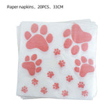 Dog Paw Party Tableware Set – Perfect for Pet Celebrations